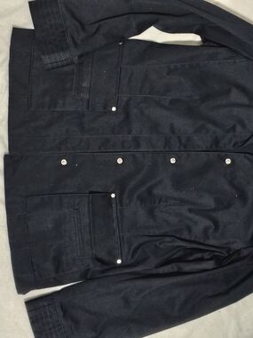Liz Claiborne Black Snap-Front Shirt Jacket